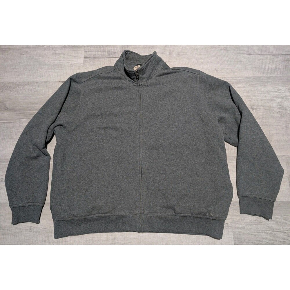 LL Bean Katahdin Iron Works Sherpa Lined Jacket Full Zip Men's Sz XL Gray